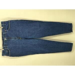 Classic Blue Denim Jeans Size 38‎ Waist Straight Leg Durable Cotton Fabric